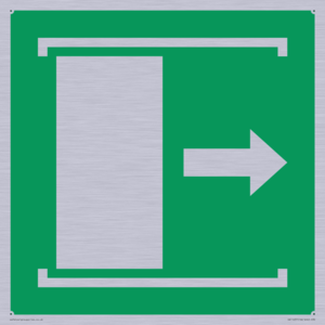 E033 safe condition door slides right to open